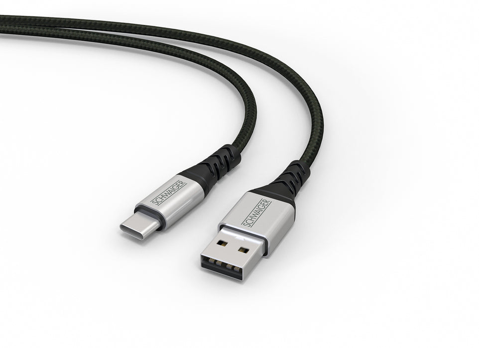 Schwaiger USB-C auf USB-A Kabel extrem reißfest 1,2 m Günstig kaufen