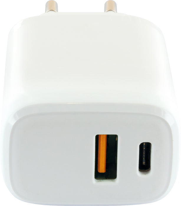 Schwaiger Schnell-Ladegerät mit USB-C + USB-A Versandkostenfrei