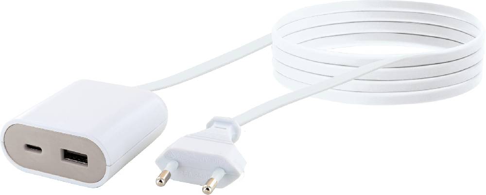 Schwaiger Ladegerät-Verlängerung 2,5 m USB-A + USB-C Flash Sale