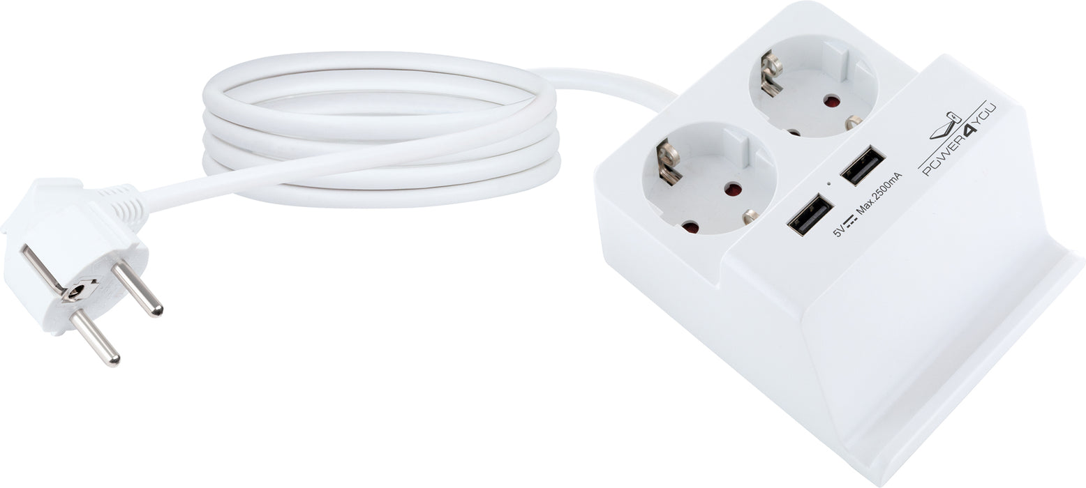 Schwaiger Smartphone-Halter mit 2x Steckdose + 2x USB 2.0 A Blitzangebot