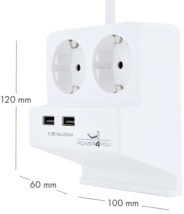 Schwaiger Smartphone-Halter mit 2x Steckdose + 2x USB 2.0 A Blitzangebot