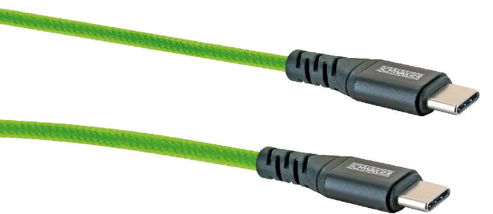 Schwaiger USB-C auf USB-C Kabel rot/grün/blau 1,2 m 2025