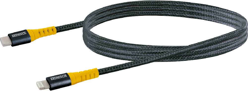 Schwaiger Lightning auf USB-C Kabel extrem reißfest 1,2 m Auslauf