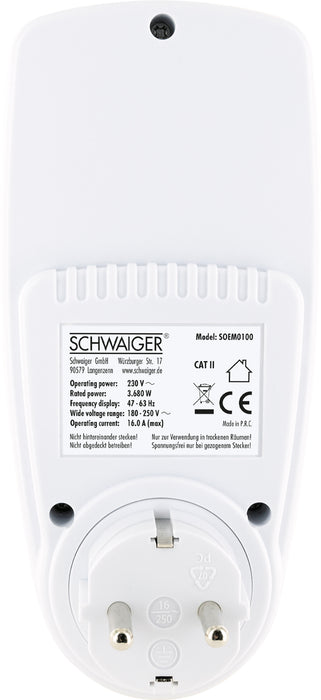 Schwaiger Energiekosten-/ Einspeisemessgerät mit beleuchtetem Display Sonderangebot