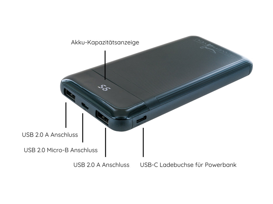 Schwaiger Powerbank mit Kapazitätsanzeige 10000 mAh Vatertagsangebot