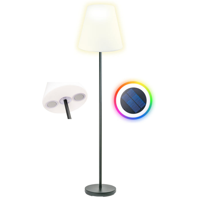 Schwaiger Solar-Stehleuchte mit Lautsprecher 1,5 m RGB Neueste Mode