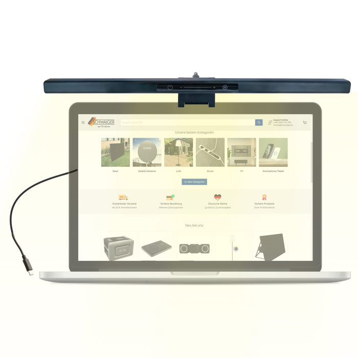 Schwaiger Monitor/Bildschirm Leuchte mit Klemmhalterung Zeitlich begrenztes Angebot