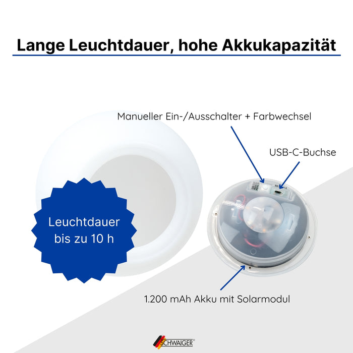 Schwaiger Solar-Hängeleuchte mit Nylonkordel Saisonale Angebote