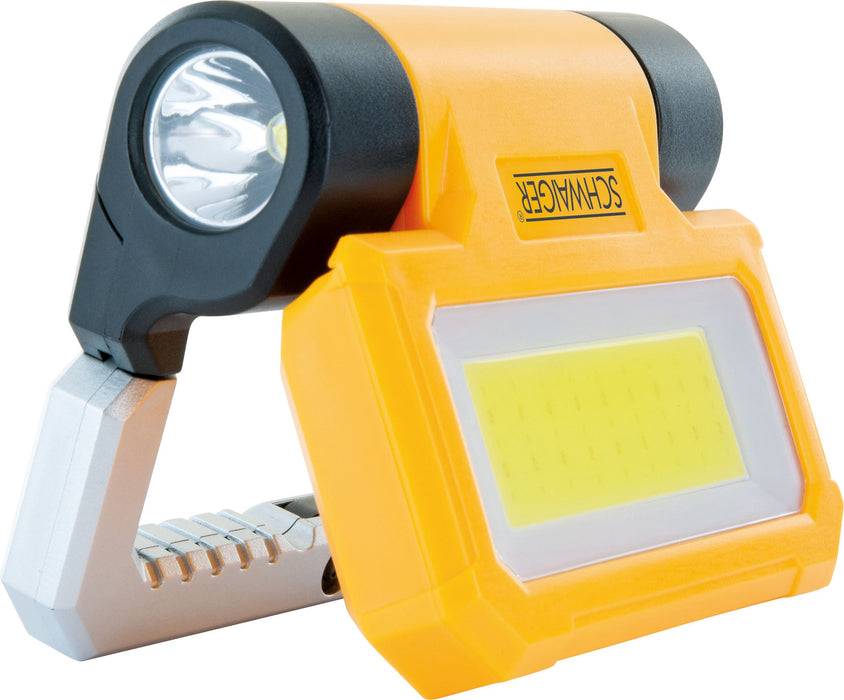 Schwaiger Arbeitsleuchte mit COB-LED Strahler und Taschenlampe Super Sparpreis