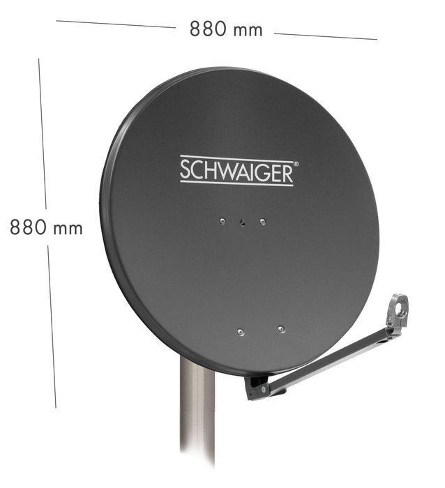 Schwaiger Satellitenanlage Set Anthrazit Aluminium 88 cm Rabatte dieses Monats