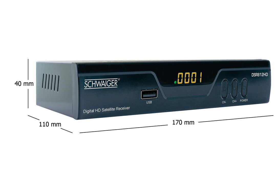 Schwaiger SAT-Receiver digital FULL HD FTA vorprogrammiert 2025
