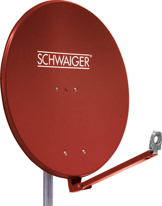 Schwaiger Satellitenanlage Set Ziegelrot Aluminium 88 cm Kostenloser Versand