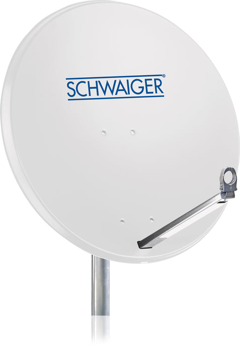 Schwaiger Satellitenanlage Set Weiß Aluminium 75 cm Fabrikpreis