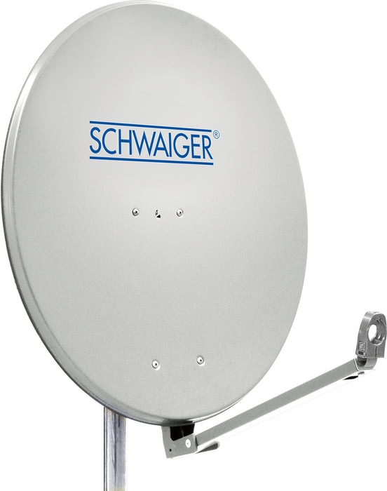 Schwaiger Satellitenanlage Set Weiß Aluminium 88 cm Sonderangebot