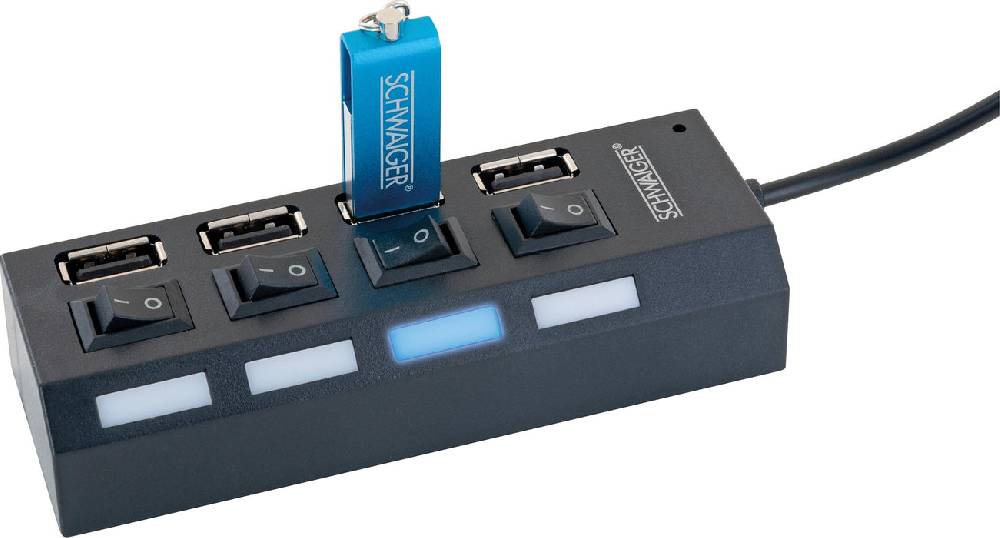 Schwaiger USB Hub, 4-fach Online Outlet