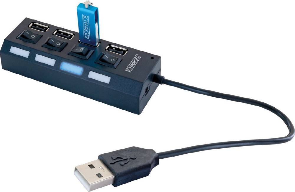 Schwaiger USB Hub, 4-fach Online Outlet