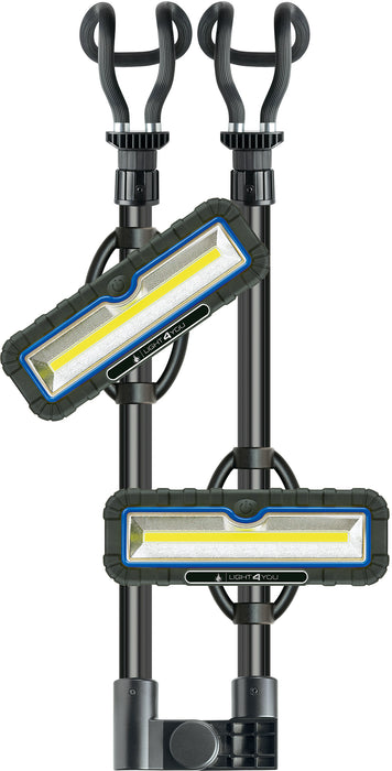 Schwaiger Arbeitsleuchte mit Teleskopklammer & abnehmbaren COB-LED Leuchten Bestseller
