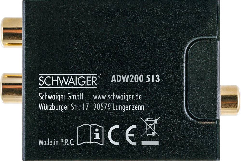 Schwaiger Digital zu Analog Audio Konverter Vierteljährliche Förderung