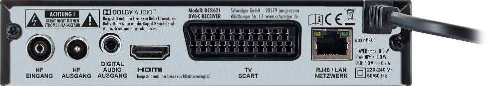 Schwaiger Kabel-Receiver DVB-C HD FTA Muttertagsangebot