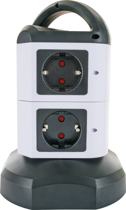 Schwaiger Steckdosentower 7-fach 2 USB-A Anschlüsse Kabel ausziehbar drehbar Zeitbegrenzte Promotion