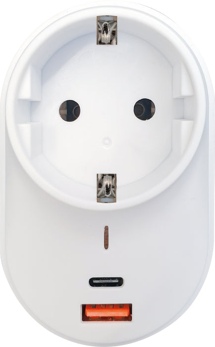 Schwaiger Steckdosenadapter mit USB-C + USB-A Slot 230V Im Verkauf