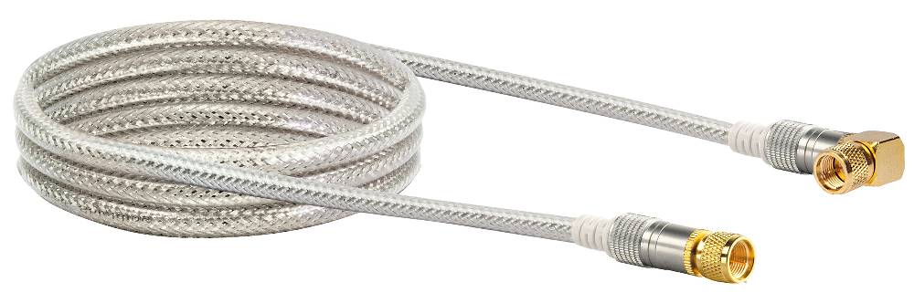 Schwaiger SAT-Anschlusskabel mit F-Winkelstecker 1,5 - 10 m 110 dB 50% Rabatt für begrenzte Zeit