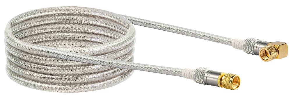 Schwaiger SAT-Anschlusskabel mit F-Winkelstecker 1,5 - 10 m 110 dB 50% Rabatt für begrenzte Zeit