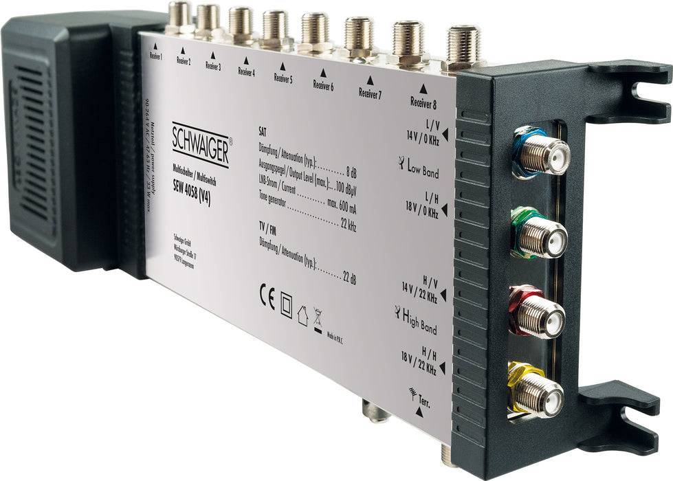 Schwaiger SAT Multischalter 5/8 mit integriertem Netzteil Schlussverkauf