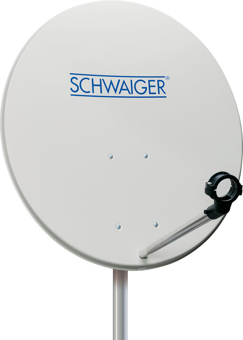 Schwaiger Satellitenanlage Receiver Set Weiß Stahl 80 cm Günstiger Verkauf