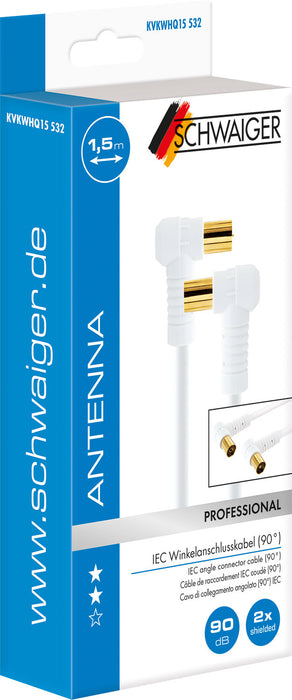 Schwaiger Antennenkabel mit Winkelstecker 1,5 - 3 m 90 dB Blitzverkäufe