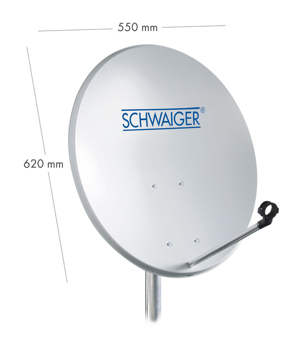 Schwaiger Satellitenanlage Set Weiß Stahl 55 cm Osterangebot