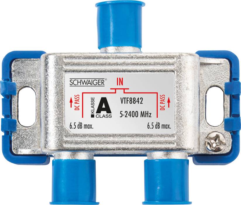 Schwaiger Verteiler 2-fach für SAT-, Antennen- und Kabelanlagen 5 dB Muttertagsangebot