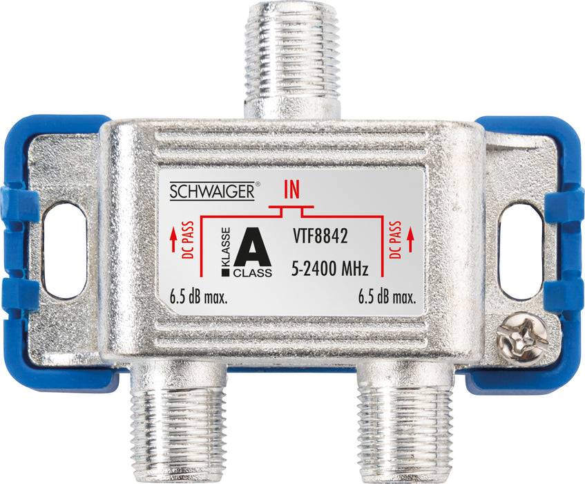 Schwaiger Verteiler 2-fach für SAT-, Antennen- und Kabelanlagen 5 dB Muttertagsangebot