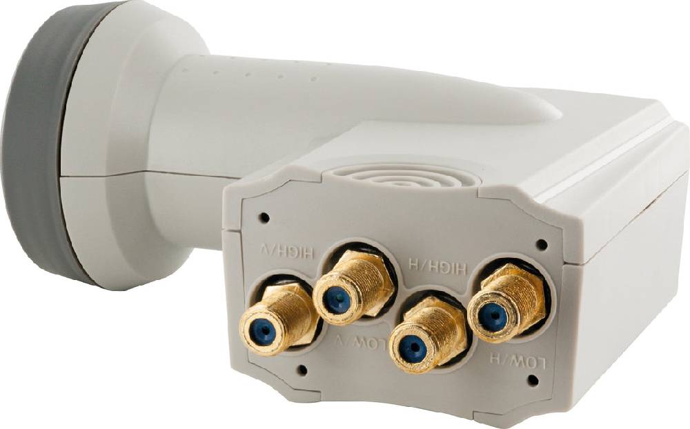 Schwaiger Quattro LNB digital SUN PROTECT hellgrau Heißer Verkauf