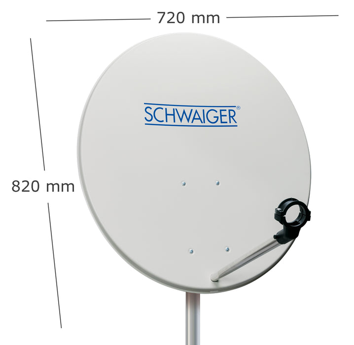 Schwaiger Satellitenschüssel Stahl Weiß 72 cm 50% Rabatt mit kostenlosem Versand
