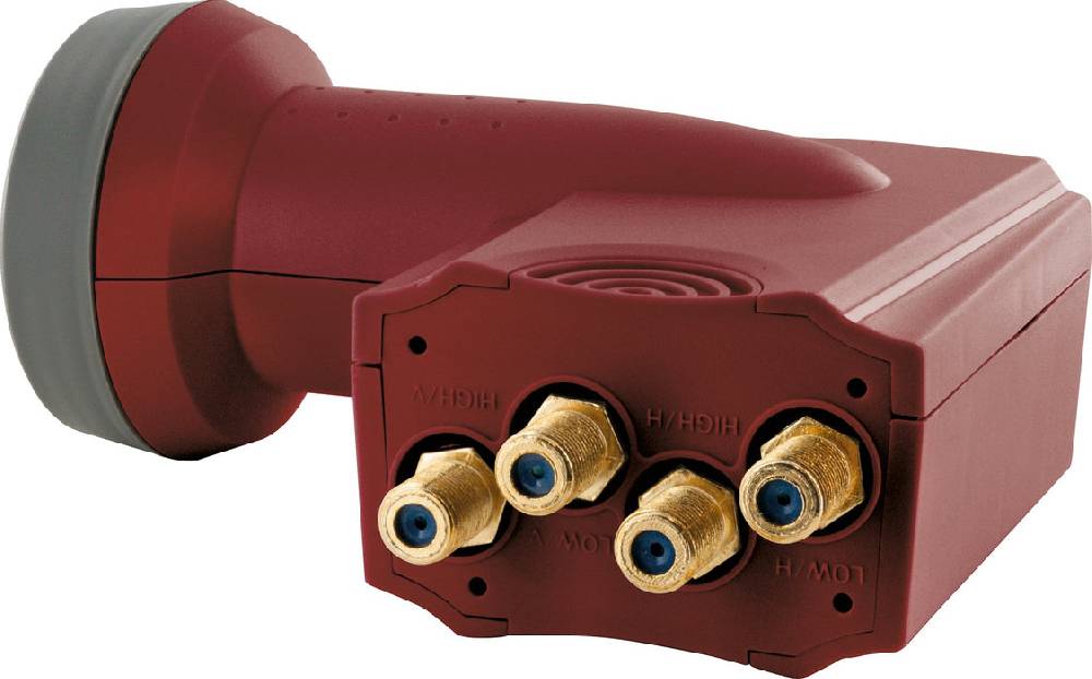 Schwaiger Quattro LNB digital SUN PROTECT ziegelrot Große Rabatte