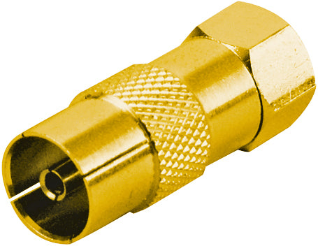 Schwaiger Adapter F-Stecker auf IEC-Buchse gold Kauf eins, bekomm eins gratis