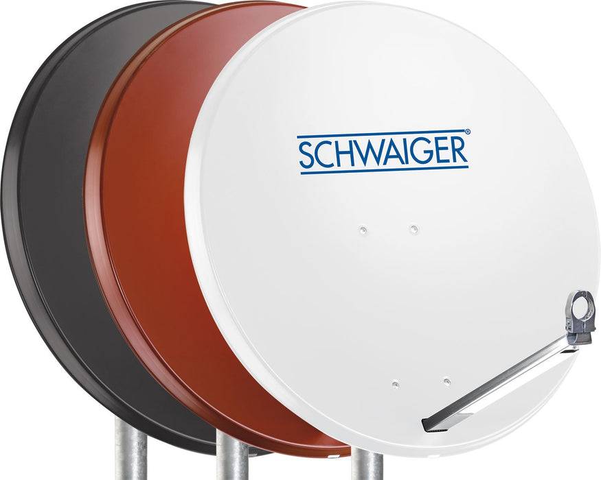Schwaiger Satellitenschüssel Aluminium Weiß/Rot/Anthrazit 75 cm Tägliche Deals