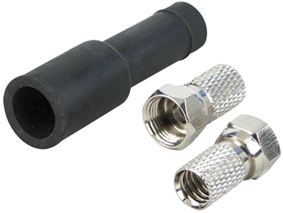 Schwaiger F-Stecker 2er Set Ø 7 mm mit Gummitülle