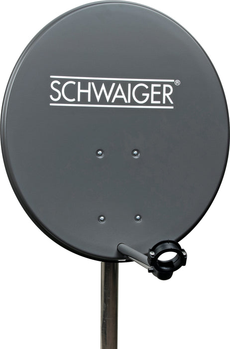 Schwaiger Satellitenanlagen Set Anthrazit Stahl 55 cm mit Receiver Letzter Tag
