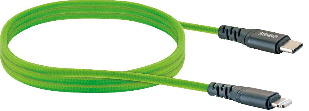 Schwaiger Lightning auf USB-C Kabel grün/rot/blau 1,2 m Clearance-Verkauf