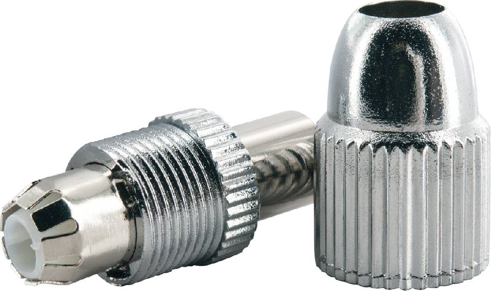 Schwaiger IEC-Stecker Ø 4 - 7,5 mm verchromt Neueste Mode