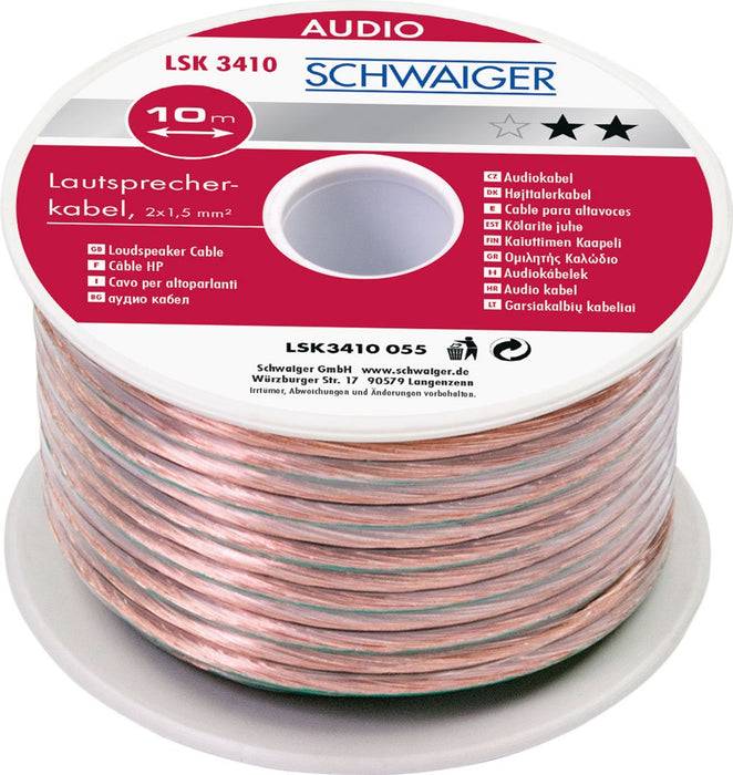 Schwaiger Lautsprecherkabel (2x 1,5 mm²)