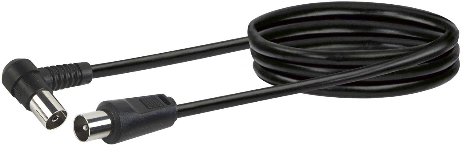 Schwaiger Antennenkabel mit IEC-Winkelstecker 1,5 - 3 m 75 dB