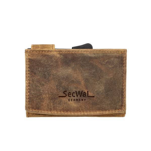 SecWal Kartenetui mit Münzfach Wiener Schachtel Geldbörse geprägt aus Leder Online Shopping