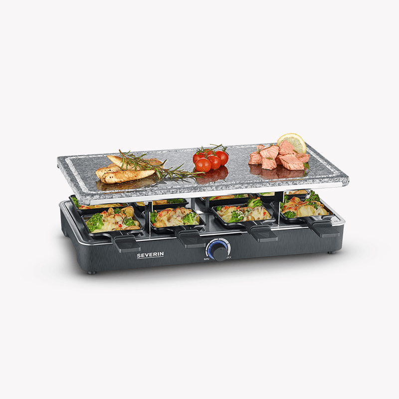 Severin Raclette-Partygrill mit Naturgrillstein RG 2378 Versandkostenfrei