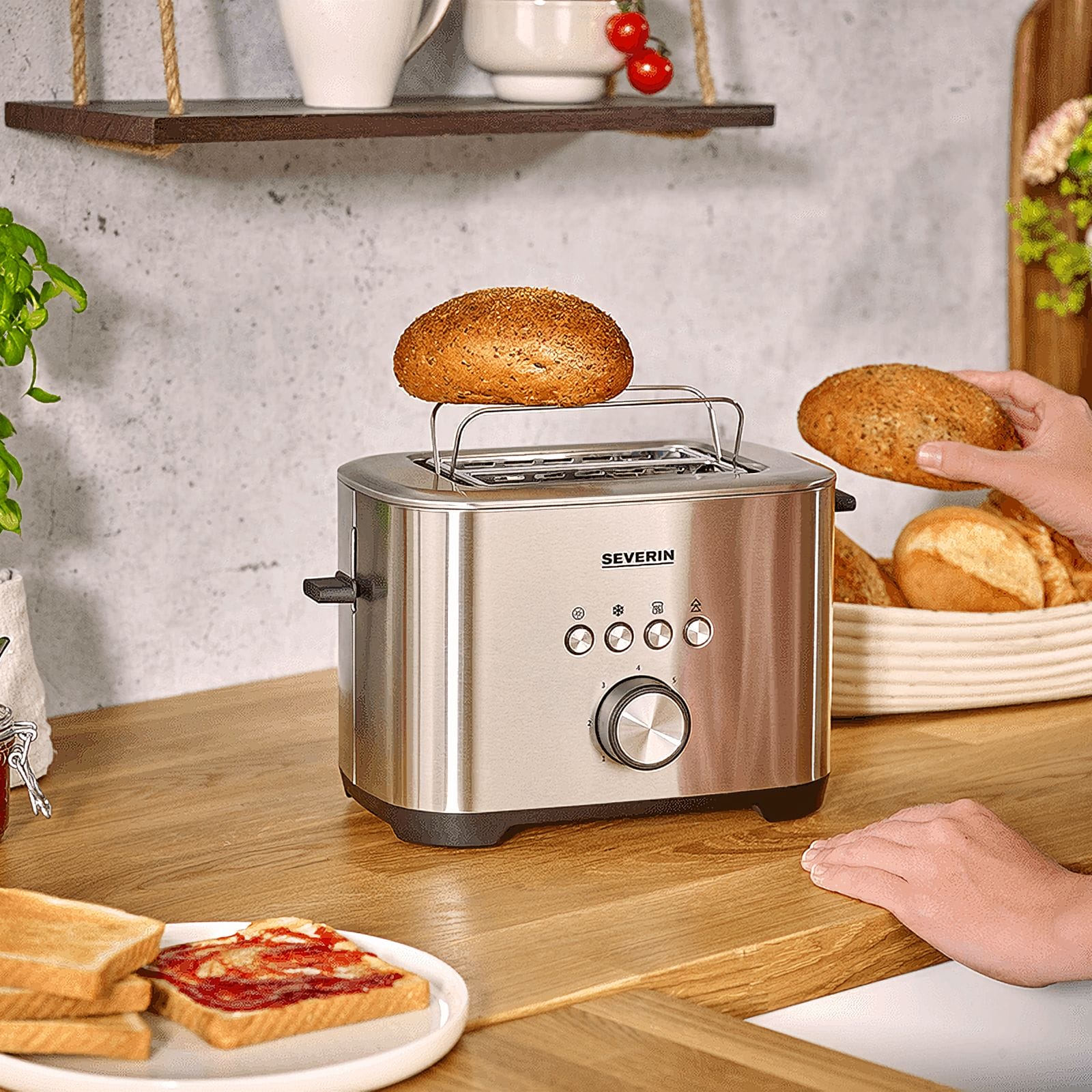 Severin Toaster mit Bagel-Funktion AT 2510 Fabrikpreis