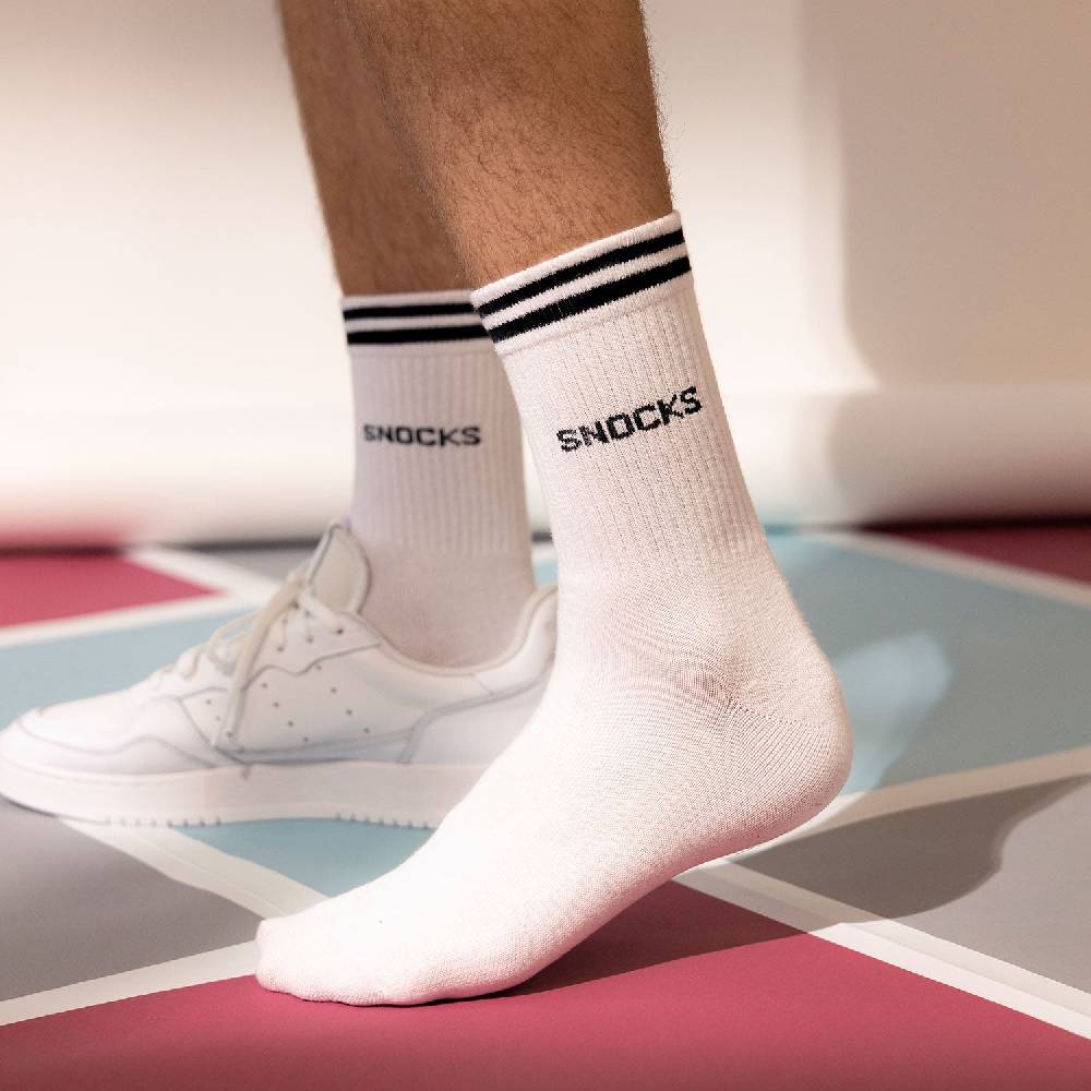 Snocks Hohe Sportsocken mit Streifen aus Bio-Baumwolle Osterangebot