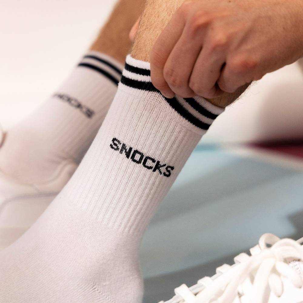 Snocks Hohe Sportsocken mit Streifen aus Bio-Baumwolle Osterangebot