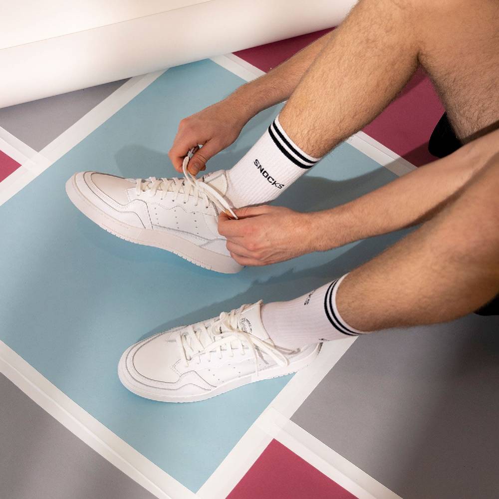 Snocks Hohe Sportsocken mit Streifen aus Bio-Baumwolle Osterangebot